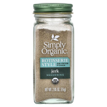 Simply Organic, Tempero de Estilo de Assado, Jerk, 2,65 oz (75 g)