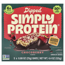 Simply Protein, Einfach Protein, Eingelegte Snack-Bärlin, Chocoberry, 5 Bärlin, 0,88 oz (25 g) Jeder