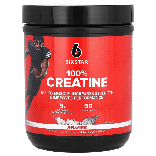 SIXSTAR, Creatina 100%, Sem Sabor, 10.58 oz (300 g)