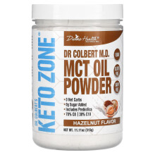 Divine Health, Dr. Colbert's Keto Zone, MCT Oliepoeder, Hazelnoot, 11,11 oz (315 g)
