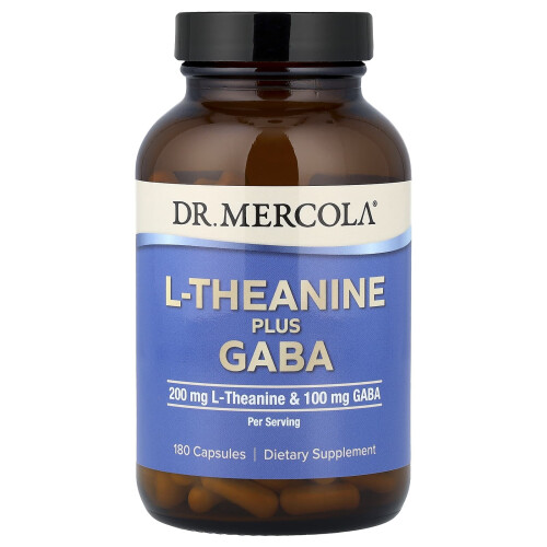 Dr. Mercola, L-Tyrozyna Plus GABA, 180 Kapsułek