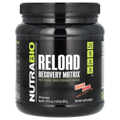 NutraBio, Reload Recovery Matrix, Orange Mango, 1,83 lb (829 g)