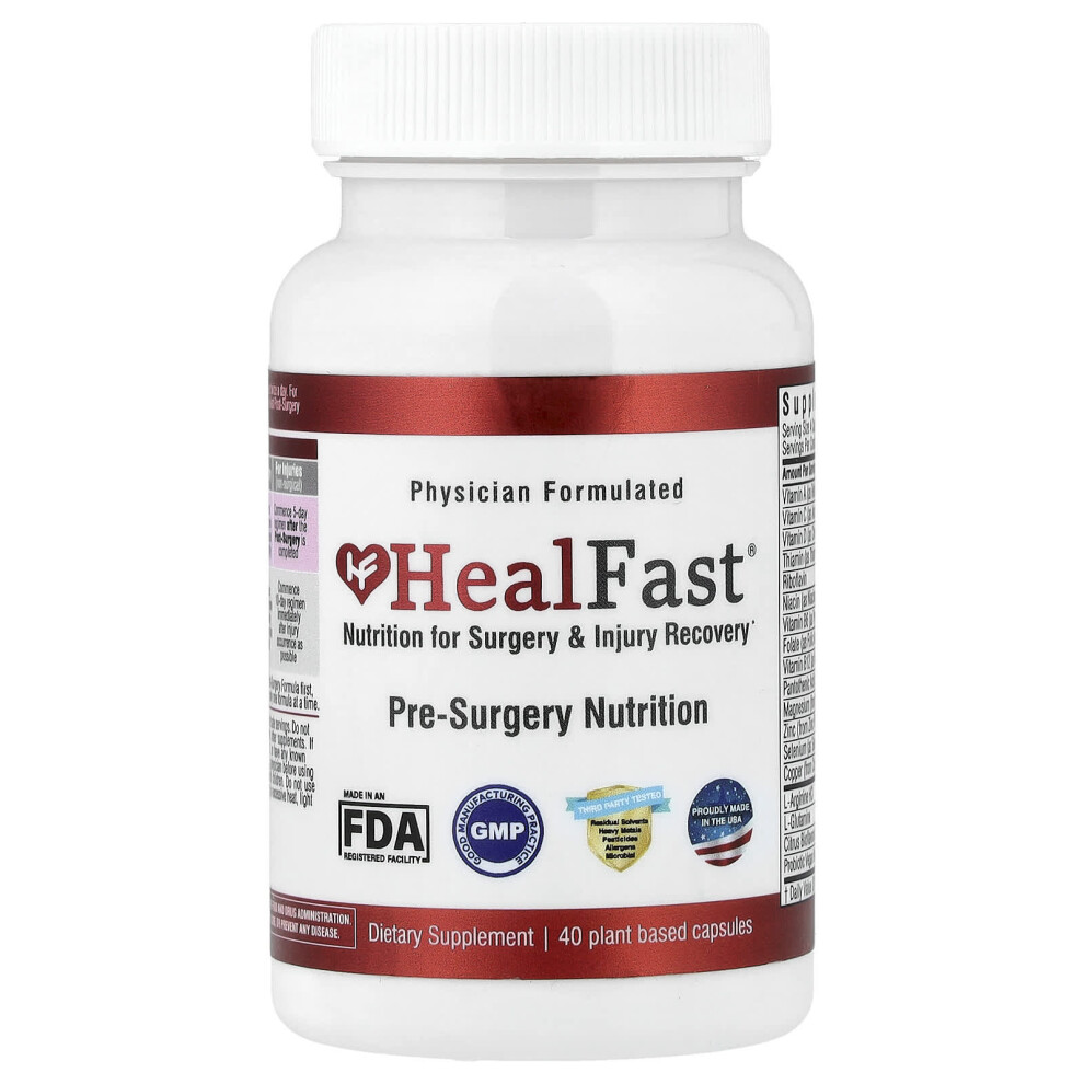 Healfast , Pre-Surgery Nutrition, 40 Plant Based Capsules