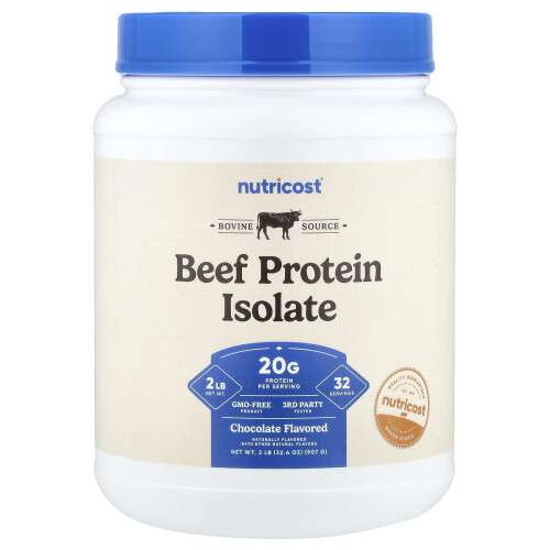 Nutricost, Beef Protein Isolaat, Chocolate, 2 lb (907 g)