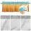 Orange blågrøn ombre stanglommekappe 102x30 cm 6