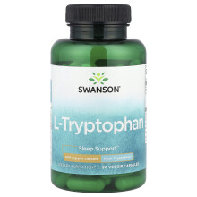L-Tryptophan, 500 mg, 90 Veggie kapslí