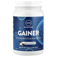 MRM Nutrition, Gainer mit Probiotika & Postbiotika, Vanille, 3,3 lb (1.512 g)