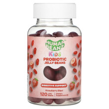 Human Beanz, Detské, Probiotické Jelly Beans, Strawberry Blast, 120 Jelly Beans
