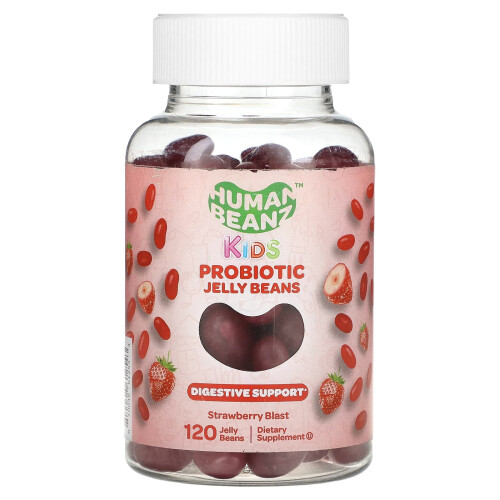 Human Beanz, Παιδιά, Προβιοτικό Τζελί Μπιζ, Strawberry Blast, 120 Τζελί Μπιζ