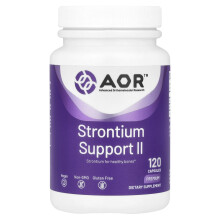 Advanced Orthomolecular Research AOR, Wspomaganie Strontu II, 120 Capsules