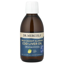 Dr. Mercola, Wild Caught Alaskische Kabeljauw Levensvocht, Citroen, 6,8 fl oz (200 ml)