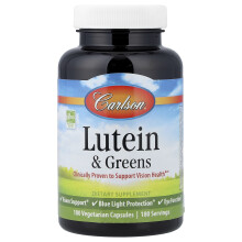 Luteína y Verdes de Carlson, 180 cápsulas vegetarianas