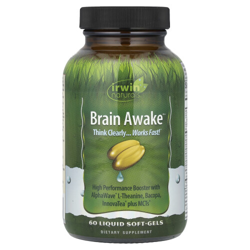 Irwin Naturals, Brain Awake, 60 Λιωμένα Μягά Γελοίδια