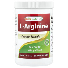 Best Naturals, L-Arginiini, 1 lb (454 g)
