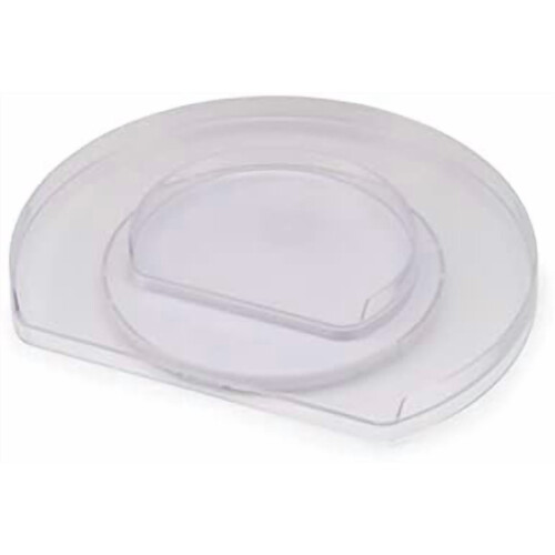 Lazy Susan rotating fridge organizer clear blue 1