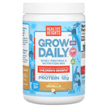 Healthy Heights, Grow Daily, Whey eiwit & voedingsmix, Voor kinderen 3+, Vanille, 10.6 oz (301 g)
