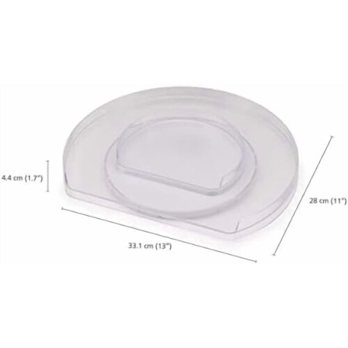 Lazy Susan rotating fridge organizer clear blue 2