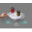 Lazy Susan rotating fridge organizer clear blue 4
