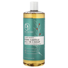 Dr. Jacobs Naturals, Plant-Based Pure Castile Alles-in-1 Zeep, Eucalyptus Essentiële Olie, 32 oz (946 ml)