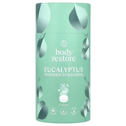 Body Restore, Douchesteamers, Eucalyptus, 6 Tablets, 5,3 oz