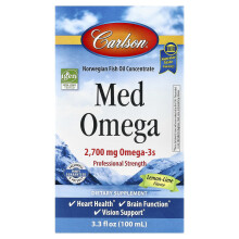 Carlson, Med Omega, Limetka, 3.3 fl oz (100 ml)