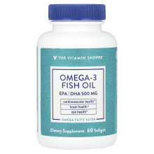 The Vitamin Shoppe, Omega-3 Visolie, 1.000 mg, 60 Zachte gels