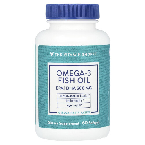 The Vitamin Shoppe, Ωμέγα-3 Λίπος Ιχθύος, 1.000 mg, 60 Σκληρά Γεμιστά