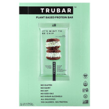 Trubar, Bar di Proteina Vegetale, It's Mint To Be Chip, 12 Bar, 1.76 oz (50 g) Each