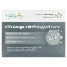 PatchAid, Płytka Omega-3 dla Dzieci, Płytka Wsparcia Mózgu, 30 Płyt