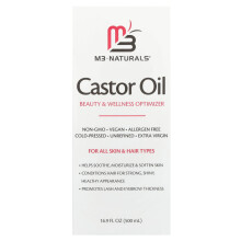M3 Naturals, Aceite de Castor, Para Todos los Tipos de Piel y Cabello, 16.9 fl oz (500 ml)