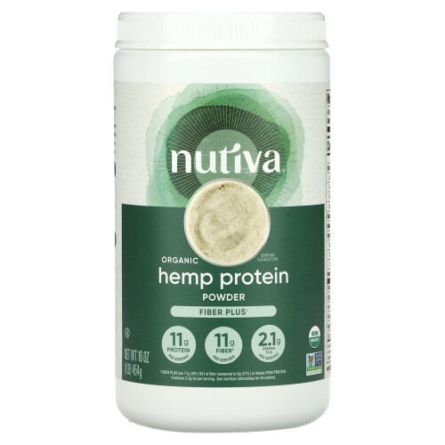 Nutiva, Οργανική Πρωτεΐνη Κάνναβης, Φυτικές Ουσίες, 1 lb (454 γρ.)