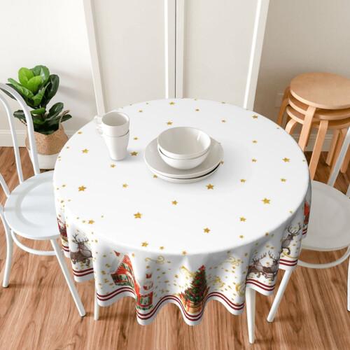 Rund juleduk 60 tommer polyester 1