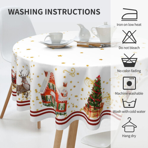 Rund juleduk 60 tommer polyester 2