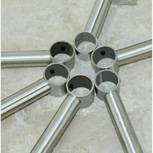 Stainless Steel Wardrobe Pipe Ceiling Mount Bracket Shower Rod Holder 2