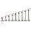 Stainless Steel Wardrobe Pipe Ceiling Mount Bracket Shower Rod Holder 7