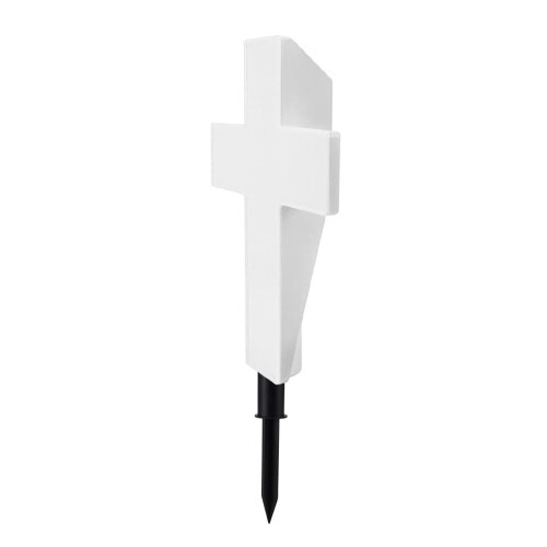 Solar Cross Stake Light White Outdoor Decoration 2