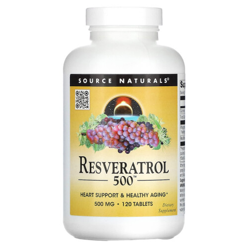 Source Naturals, Resveratrol, 500 mg, 120 Tabletten