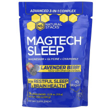 Natural Stacks, Magtech Sov, Lavendel Jordbær, 14 Stick Packs, 0,28 oz (7,8 g) Hver