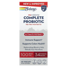 Solaray, Mycrobiome, Complete Probiotic, Ultimate Potenz, 60 VegCaps