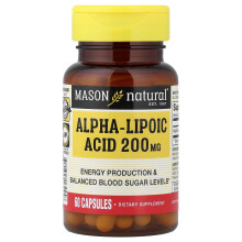 Mason Natural, Alfa-Lipoinsyre, 200 mg, 60 kapsler