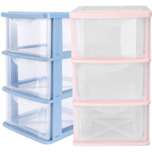 Storage Organizer Drawer Pink 23x17.3x13.5cm 2 pcs 2