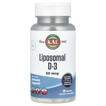 KAL, Liposomaal D-3, Hoog Potentie, 50 mcg, 30 VegCaps
