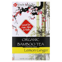 Uncle Lee's Tea, Orgaaninen Puuvillatee, Lemon Ginger, Kahvin Vapaa, 18 Tee Pussia, 1.02 oz (28.8 g)
