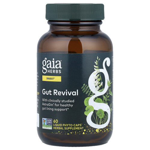 Gaia Herbs, Αναπλάστει το Εντέρο, 60 Βεγάν Λυκού-Φυτικό-Φιαλίδια
