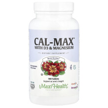 Maxi Health, Cal-Max With D3 & Magnesium, 180 Tablets