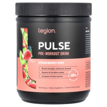Legion Athletics, Pulse, Voorwerk Drink, Strawberry Kiwi, 1,1 lbs (500 g)