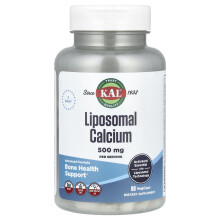 KAL, Liposomaal Calcium, 500 mg, 90 VegCaps (166,6 mg per Capsule)