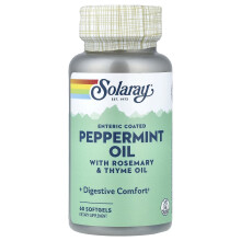 Solaray, Pepermuntolie, 60 Zachte Gels