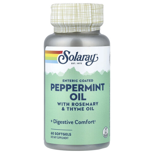 Solaray, Pepermuntolie, 60 Zachte Gels