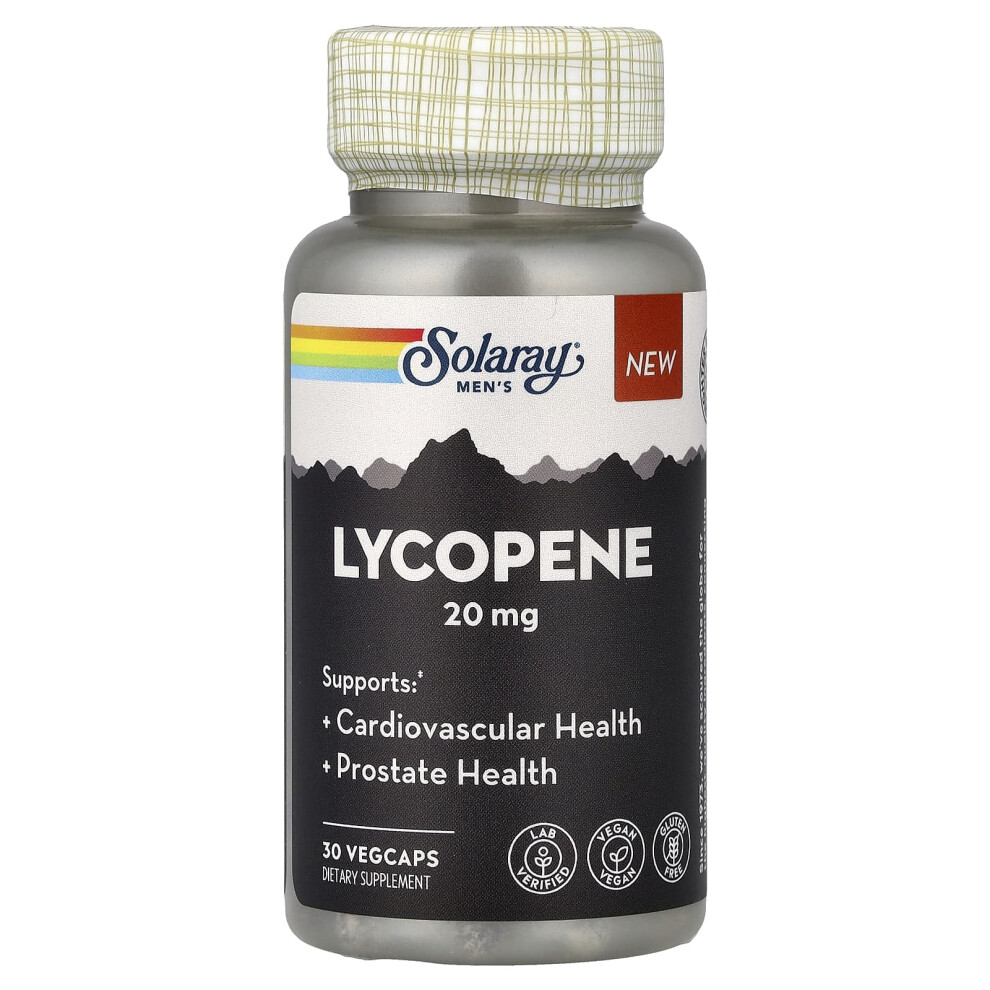 Solaray , Men's Lycopene, 20 Mg, 30 Vegcaps